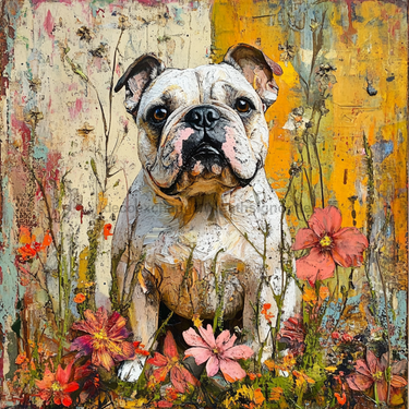 Dog Sign, English Bulldog Sign, DCO-12952, Sign For Wreath, 10x10